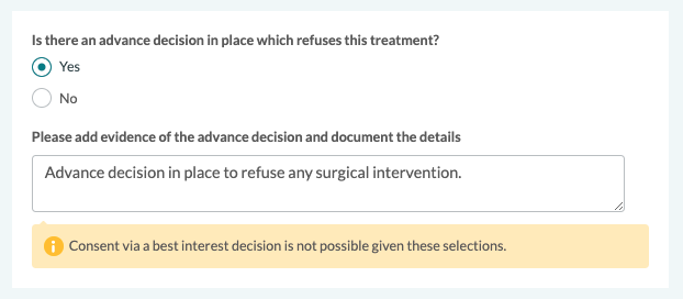 Concentric best interest decision
