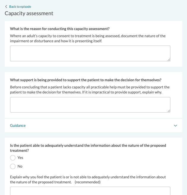 Concentric capacity assessment