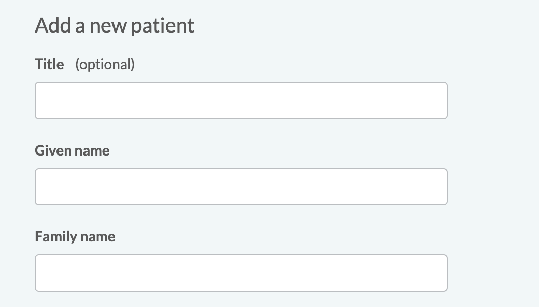 Concentric new patient form